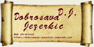 Dobrosava Jezerkić vizit kartica